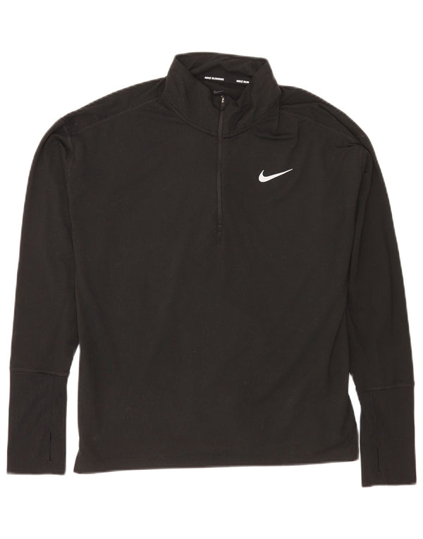 Nike Haut de course ample à manches longues pour femme UK 10 Petit Noir Sports