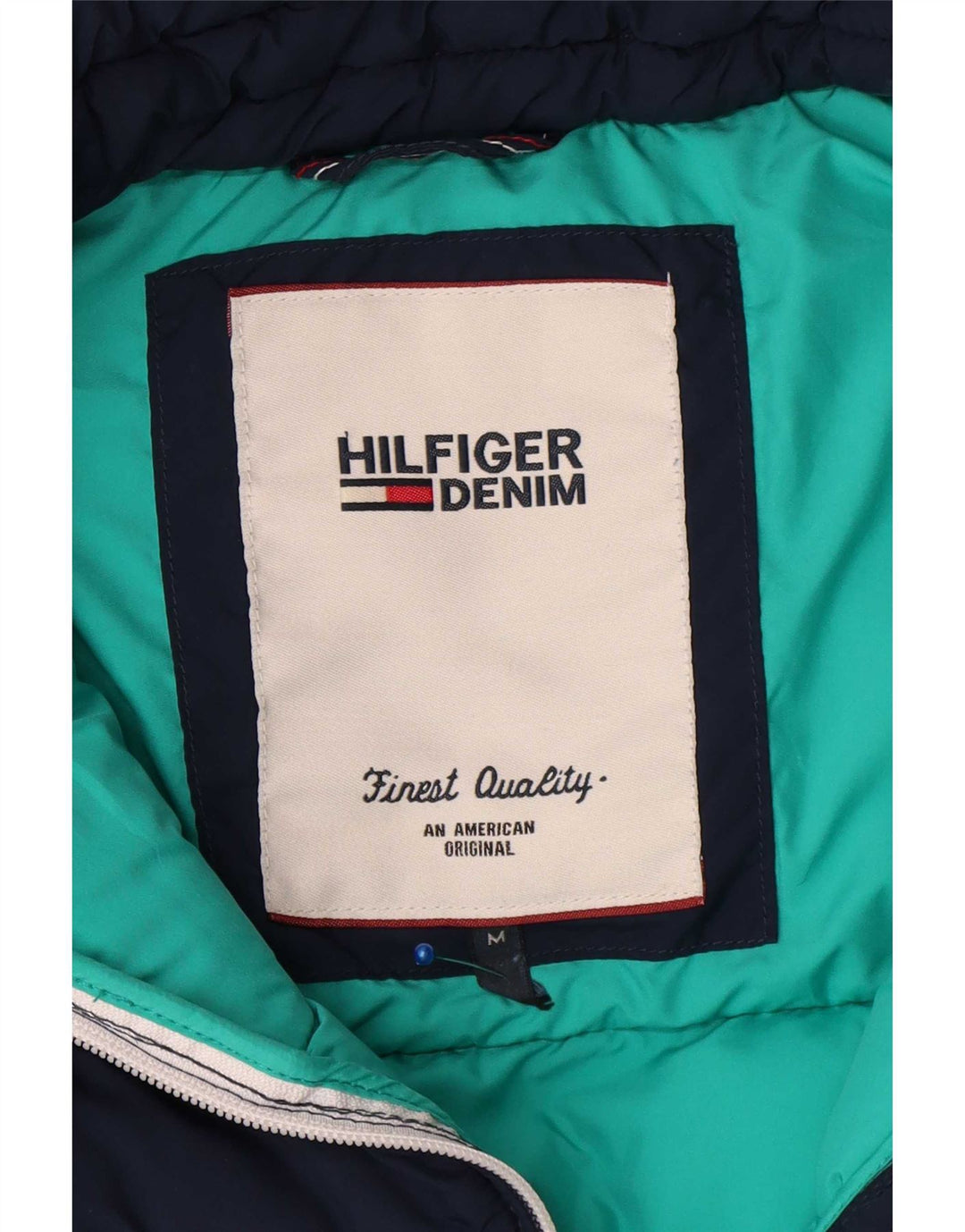 Tommy Hilfiger Veste matelassée pour homme UK 40 Bleu marine moyen Polyester