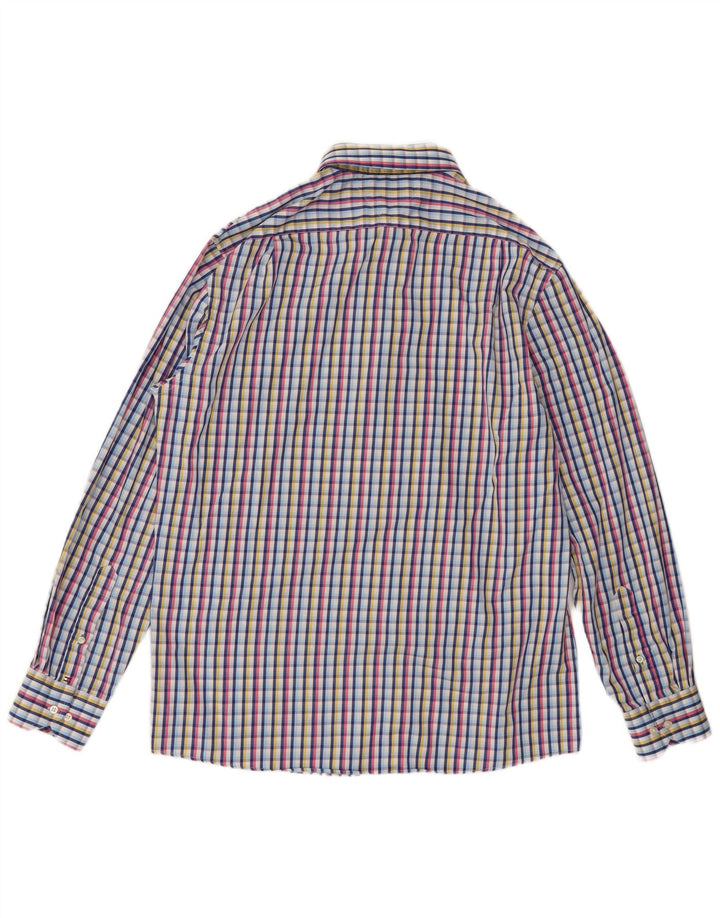 Tommy Hilfiger Chemise Homme Taille 16 16 1/2 Grand Coton à Carreaux Multicolore