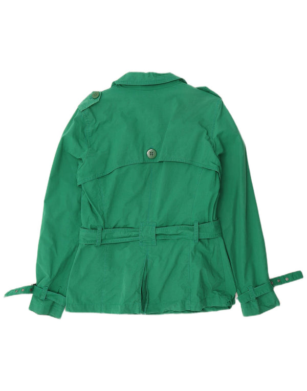 Marks & Spencer Trench court pour femme UK 12 coton vert moyen