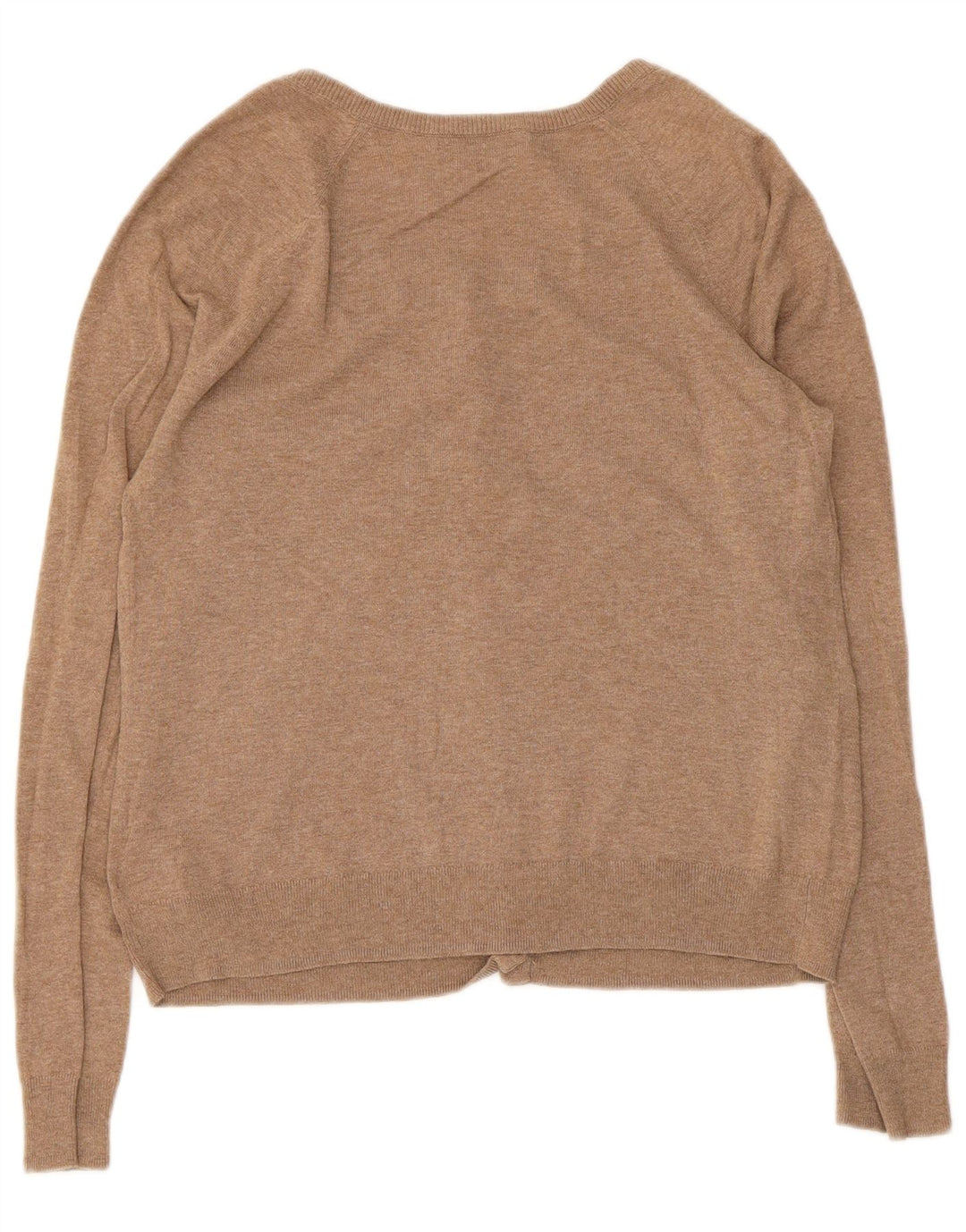 Gap Cardigan Femme Pull UK 12 Marron Moyen Coton