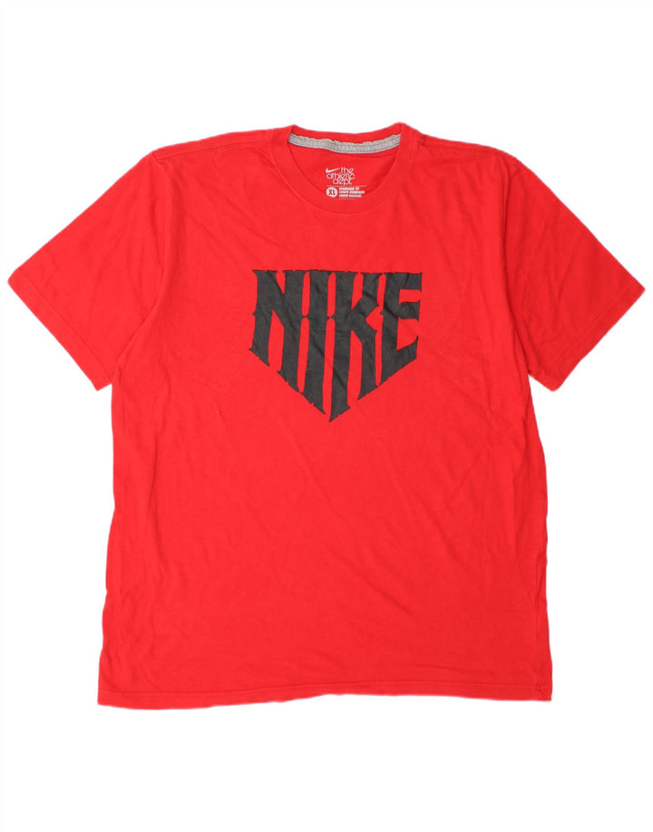 Nike Coupe Standard pour homme Coupe standard T-shirt graphique Top XL Rouge Coton