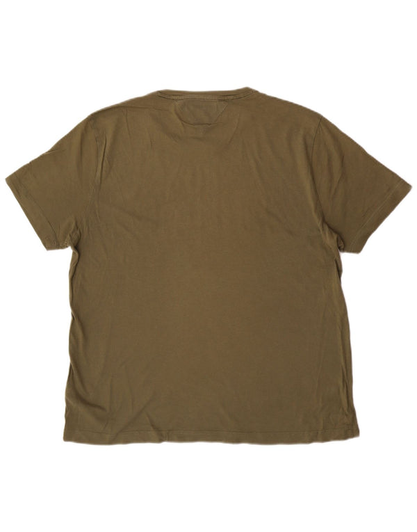 Tommy Hilfiger T-Shirt Graphique Homme Top XL Vert Coton