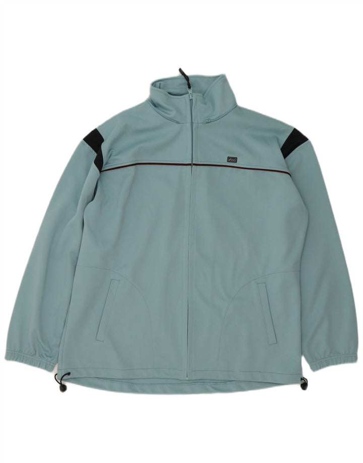 Asics Veste de survêtement pour homme 2XL Bleu Colorblock Polyester