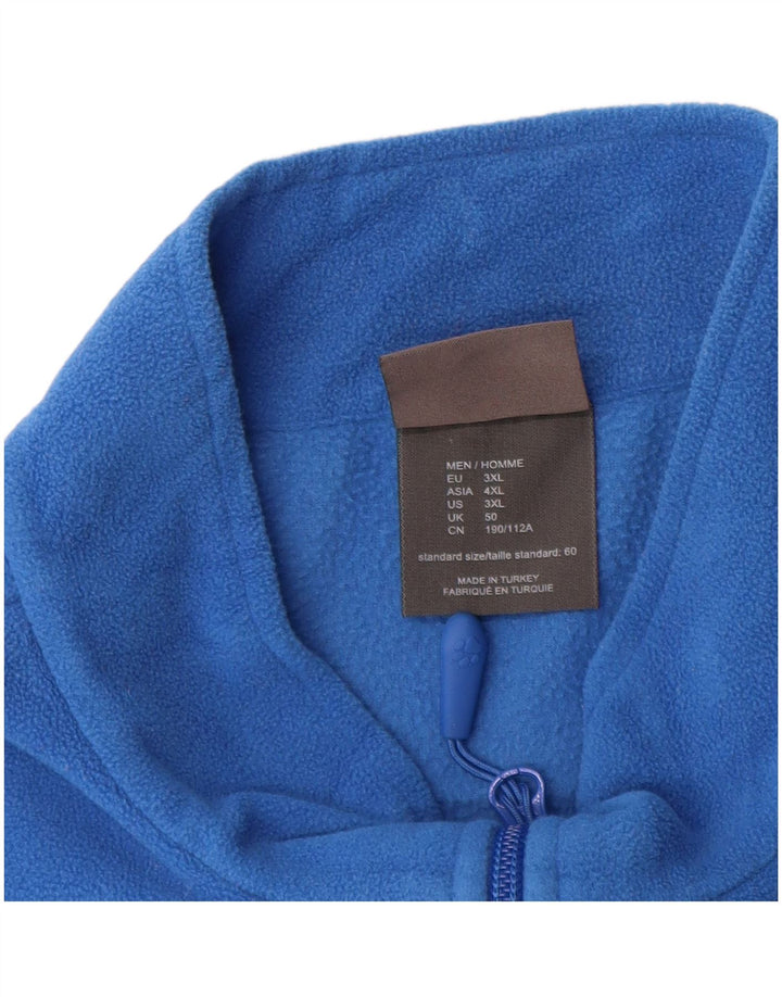 Jack Wolfskin Pull polaire à col zippé pour homme UK 50 3XL Bleu Polyester