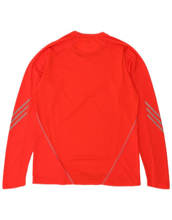 ADIDAS Haut Climalite à manches longues pour homme en polyester rouge moyen