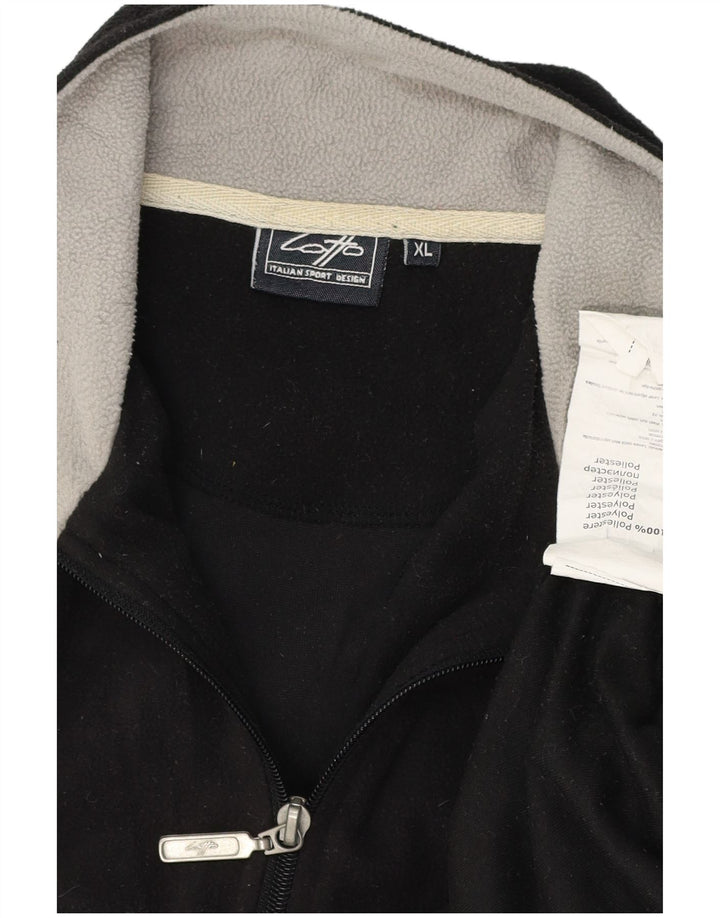 LOTTO Pull Polaire Col Zippé Homme XL Noir Polyester
