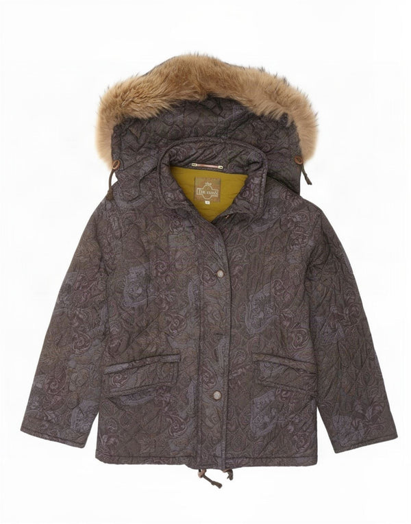 Veste matelassée à capuche femme Colmar IT 42 Marron moyen Paisley