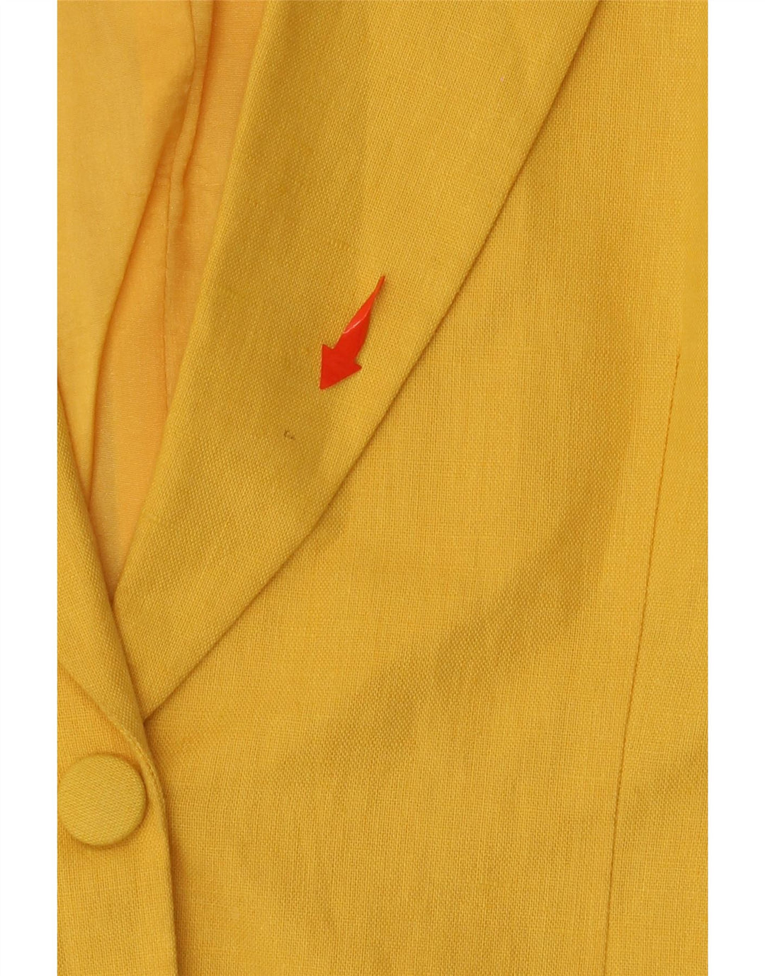 POP 84 Veste Blazer 2 Boutons Femme UK 12 Lin Jaune Moyen