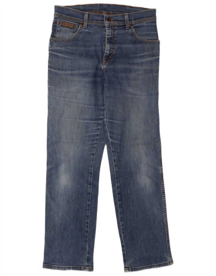 WRANGLER Jean Droit Texas Stretch Homme W32 L30 Bleu Coton