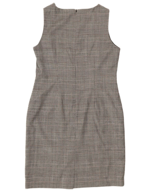 Hobbs Robe fourreau sans manches pour femme UK 44 Grand pied-de-poule gris classique