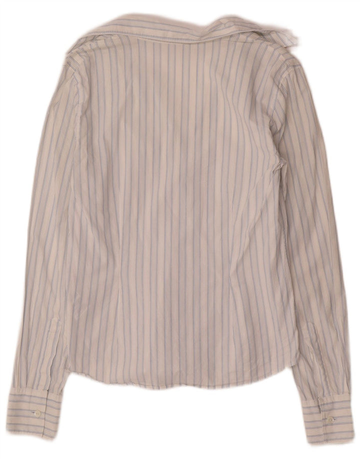 Tommy Hilfiger Chemise Femme US 6 Medium Blanc Rayé Coton