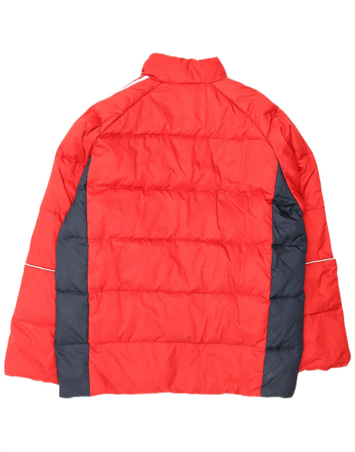 Adidas Veste matelassée pour homme UK 38 Rouge moyen Polyester colour block
