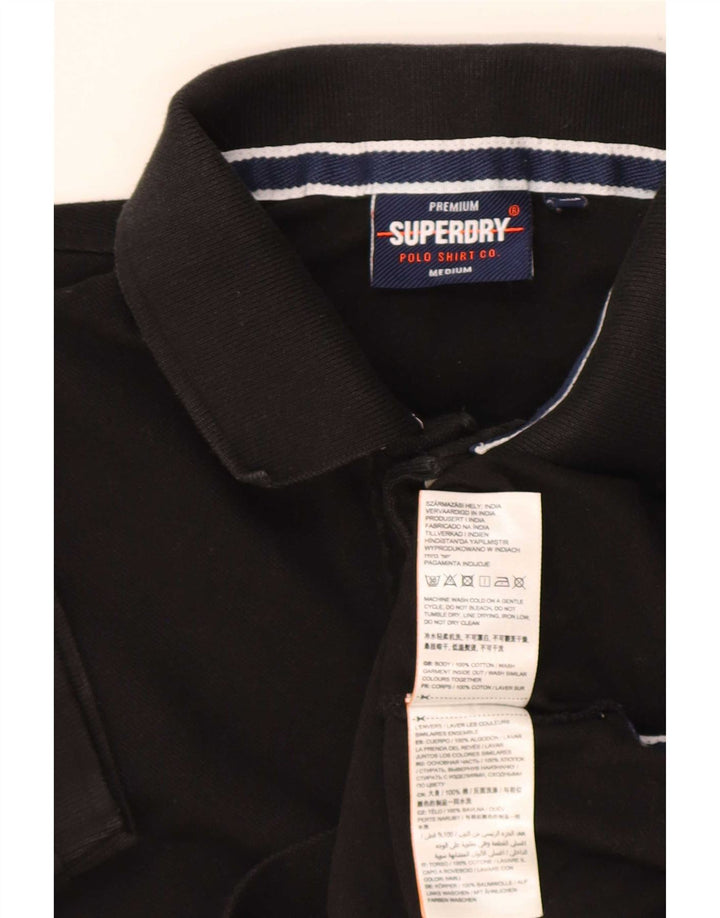 Superdry Polo Homme Coton Noir Moyen