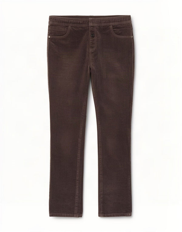 M&Co Pantalon slim en velours côtelé pour femme UK 12 Medium W32 L30 Gris Coton
