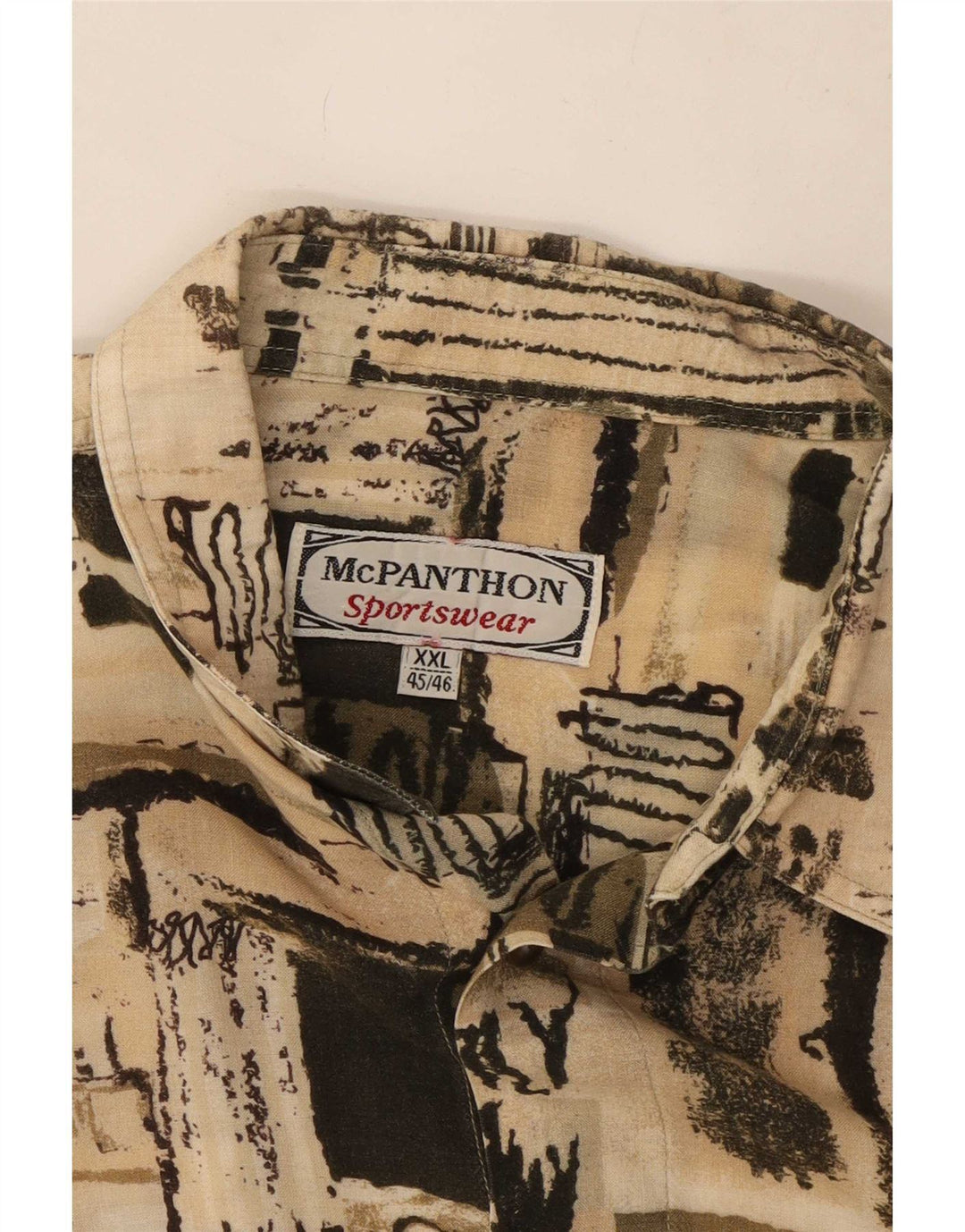 Mc Panthon Chemise à motif abstrait pour homme Taille 45/46 2XL Multicolore