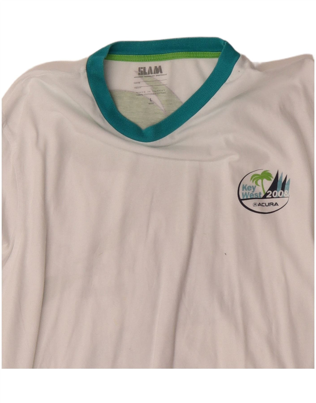Slam Homme Florida Graphic Top Manches Longues Grand Coton Blanc