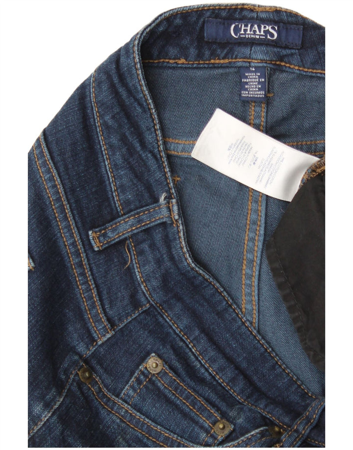 Chaps Jean droit pour femme US 14 XL W38 L31 Bleu Coton