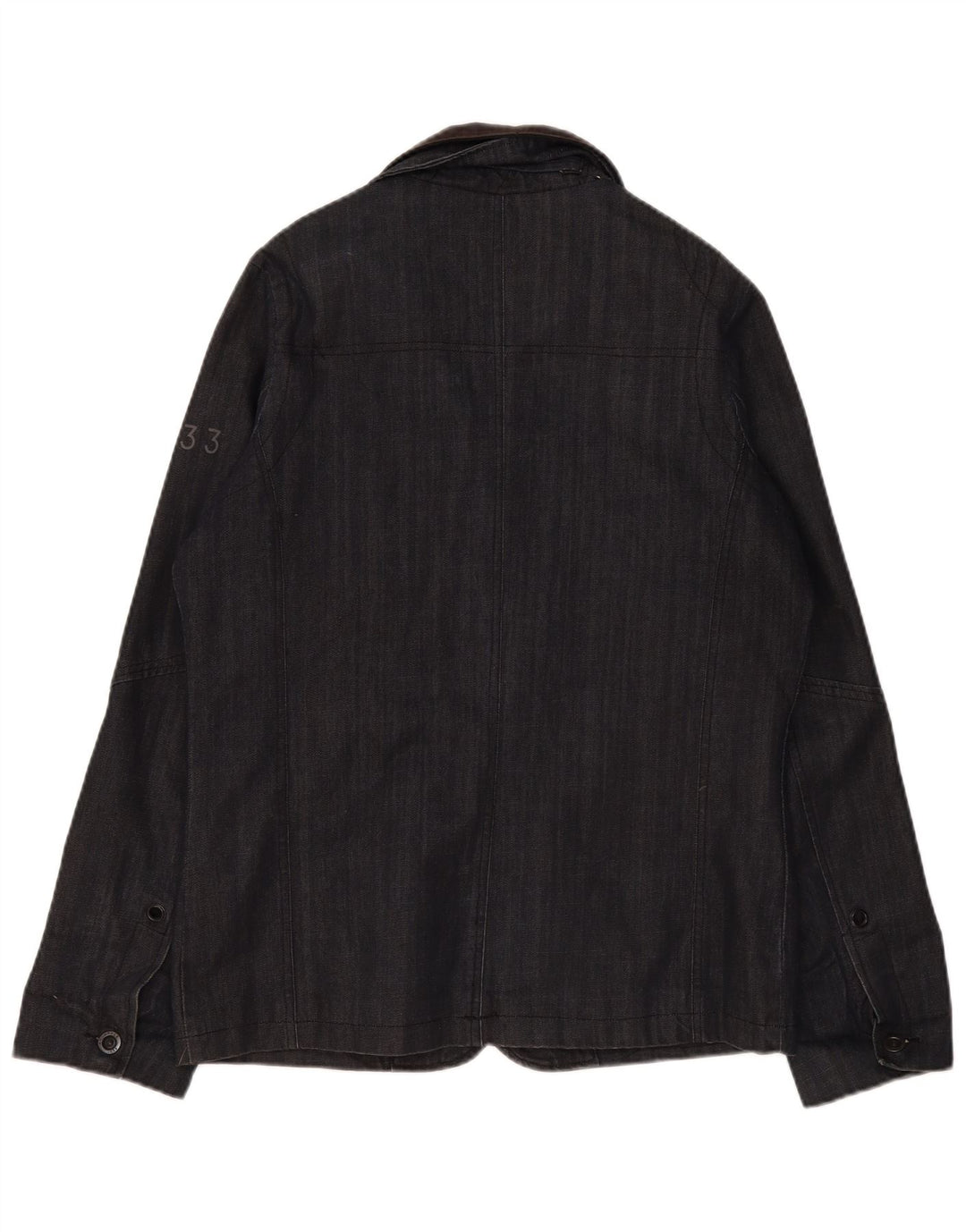 G-Star Veste en jean pour homme UK 40 Large Gris Coton