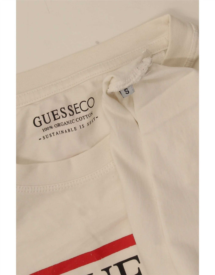 Guess T-Shirt Graphique Homme Petit Blanc