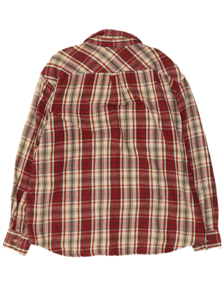 Think Pink Chemise en Flanelle à Carreaux XL Homme Bordeaux