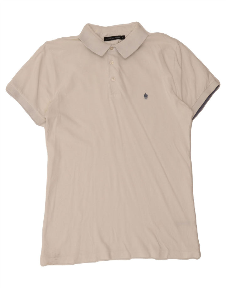 FRENCH CONNECTION Mens Polo Shirt Medium White Cotton Vintage French Connection and Second-Hand French Connection from Messina Hembry 