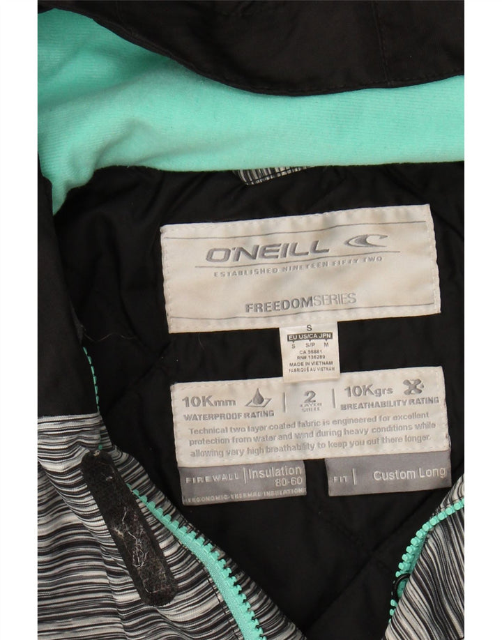 O'NEILL Mens Hooded Windbreaker Jacket UK 36 Small Grey Pinstripe