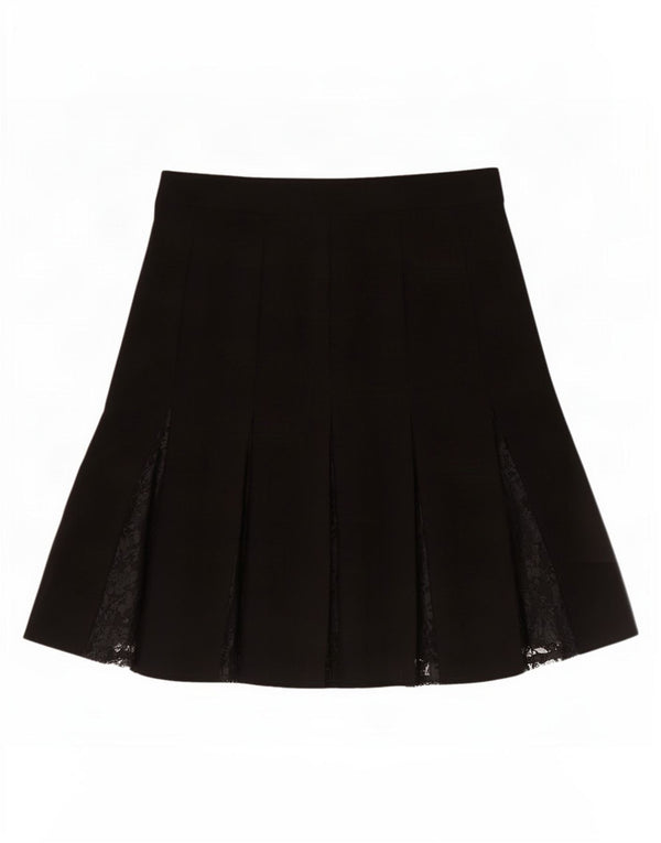 Worthington Jupe plissée pour femme US 10 Large W34 Noir Polyester