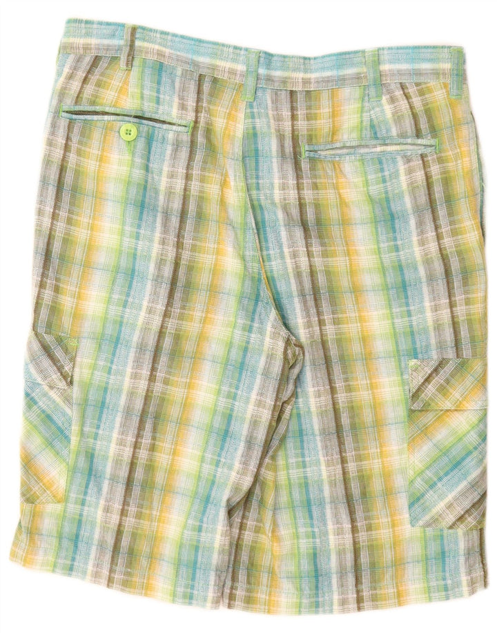 Bear Short Cargo Homme W32 Coton à Carreaux Multicolore Moyen