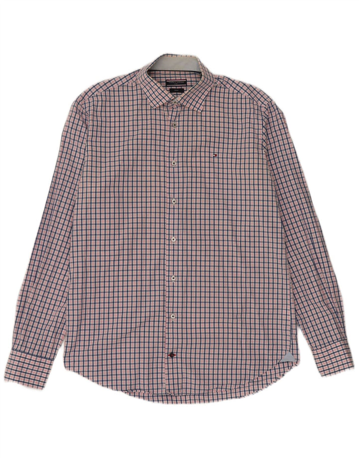 Tommy Hilfiger Chemise Homme Rose Moyen à Carreaux