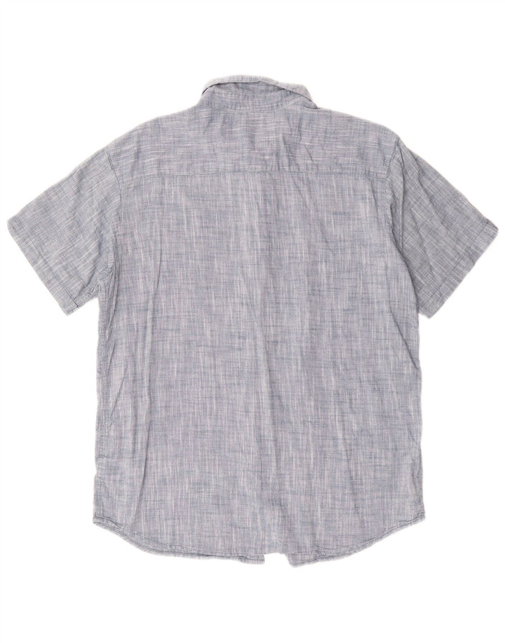 Columbia Chemise à manches courtes pour homme, coupe régulière, grand bleu, coton