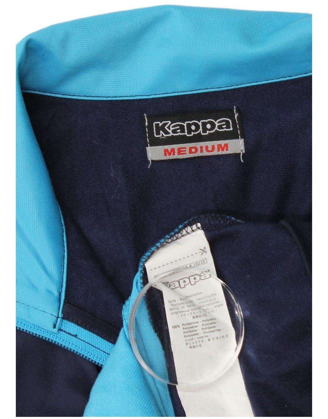 Kappa Veste de survêtement pour femme UK 12 Bleu marine moyen Colourblock