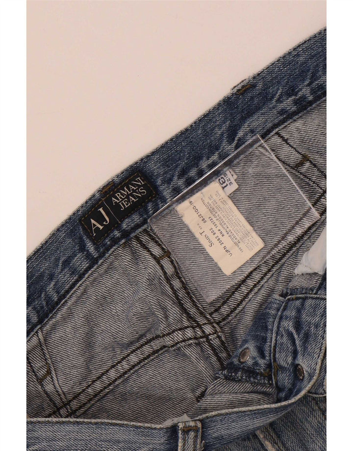 Armani Jean droit vieilli W31 L29 en coton bleu pour homme