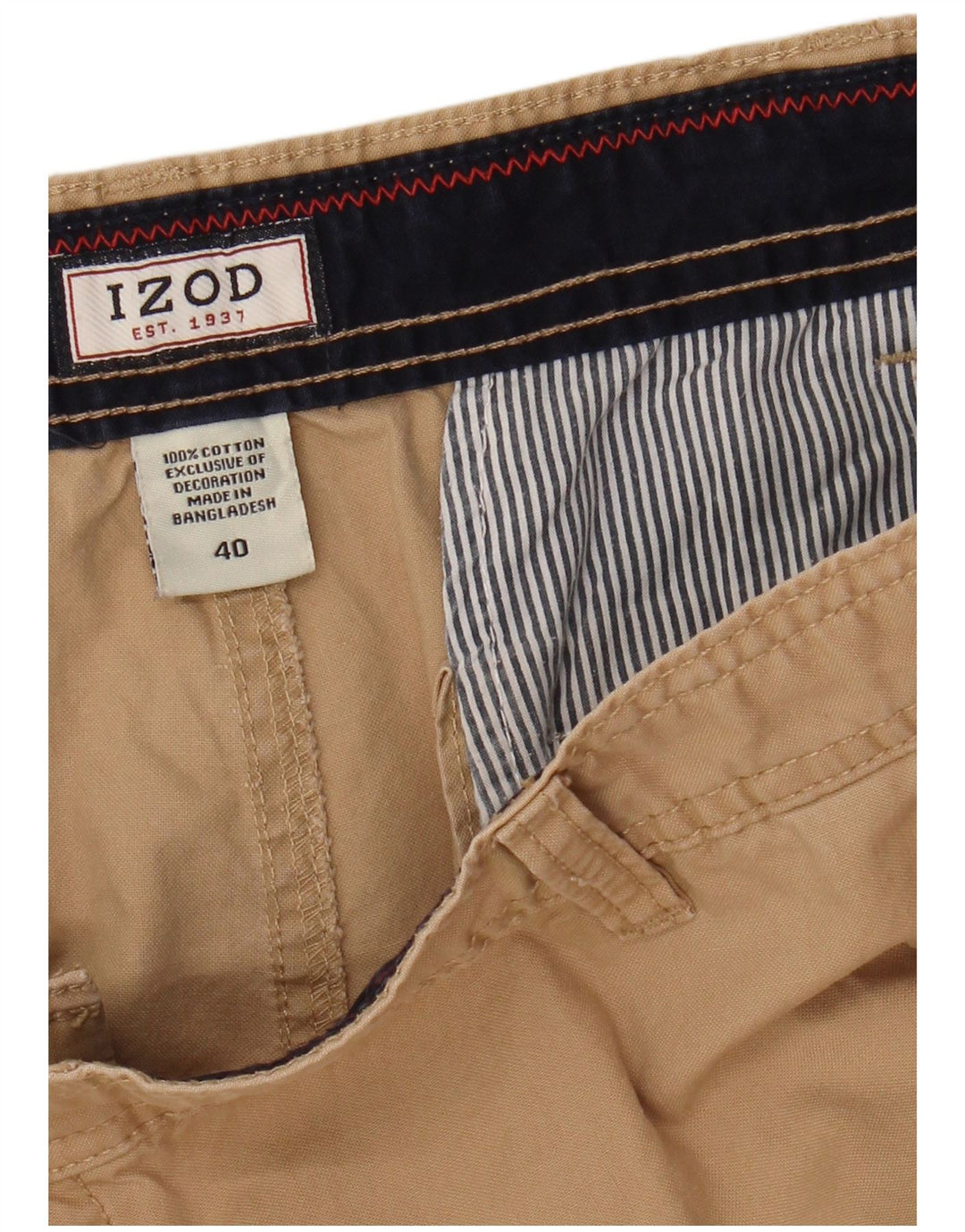 Izod Short Cargo Homme W40 XL Coton Beige