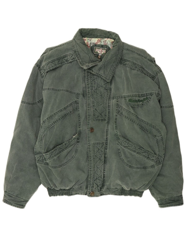 VINTAGE Veste Bomber Homme UK 42 XL Vert