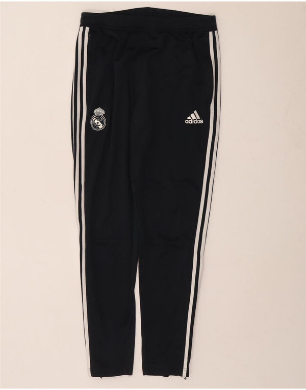 Adidas Mens Real Madrid Tracksuit Trousers Medium  Black Polyester