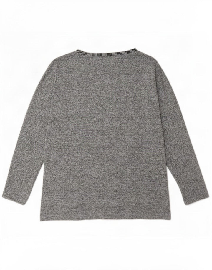 Oasis Haut Femme Manches Longues UK 44 Gris Moyen Colorblock Polyester