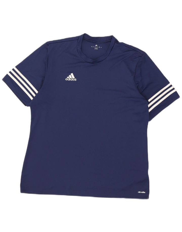 Adidas Homme Climalite T-Shirt Top XL Bleu Marine Polyester
