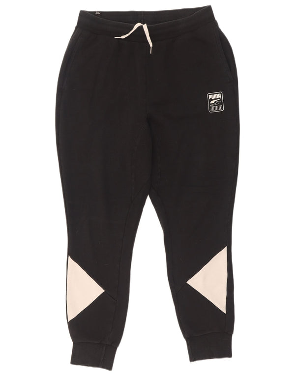 Puma Pantalon de survêtement pour femme Joggers UK 14 Large Noir Colourblock