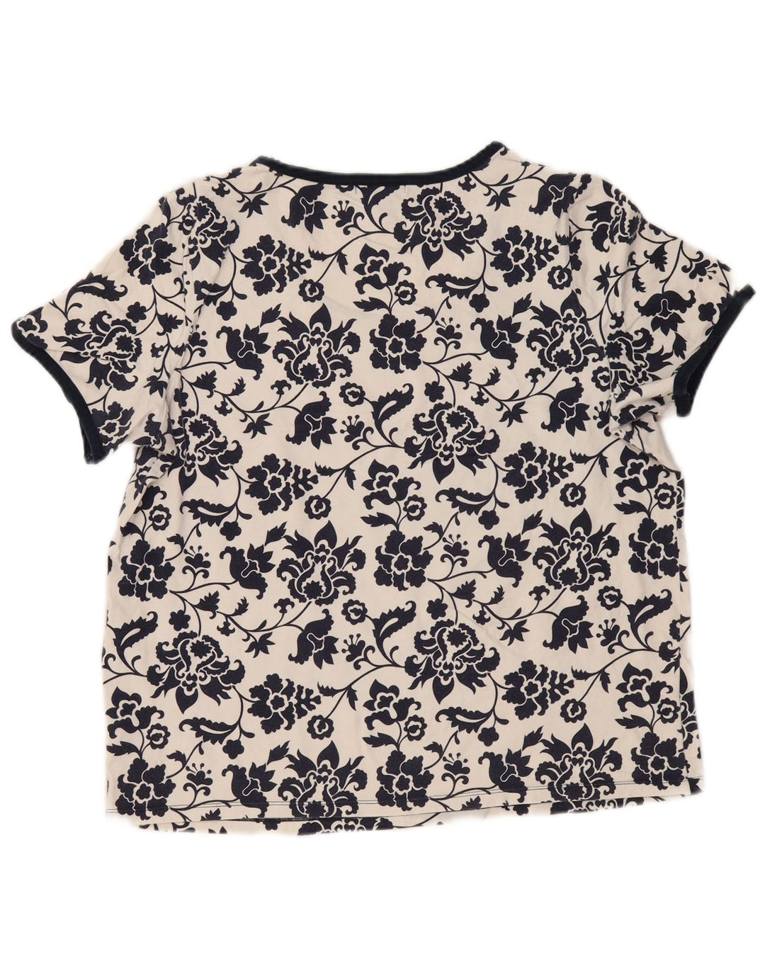 CHAPS T-Shirt Femme Top UK 18 XL Blanc Floral Coton