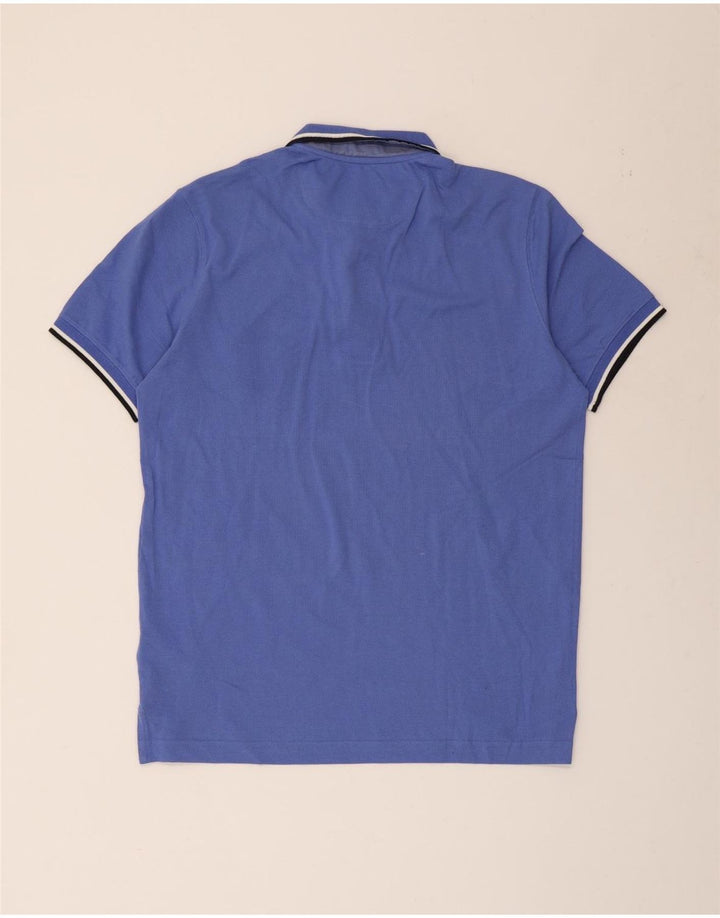MASSIMO DUTTI Polo Homme Bleu Moyen Coton