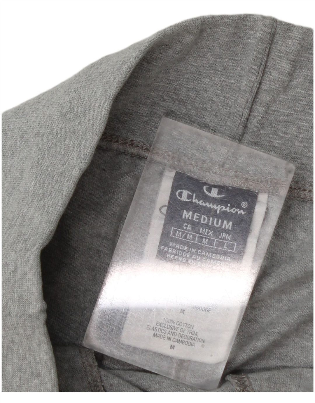 Champion Short de Sport Graphique Homme Gris Moyen Coton