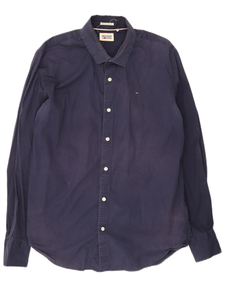 Tommy Hilfiger Chemise Homme XL Bleu Marine Coton