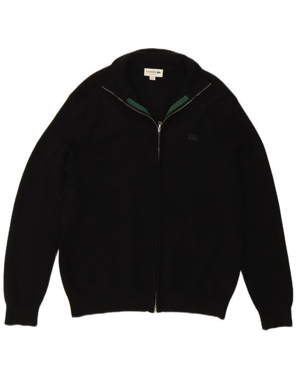 Lacoste Homme Cardigan Pull Taille 6 XL Laine Noire