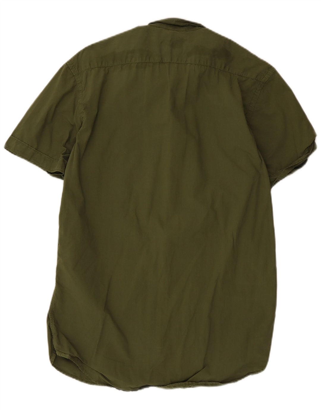 Sun68 Chemise à manches courtes pour homme en coton kaki moyen