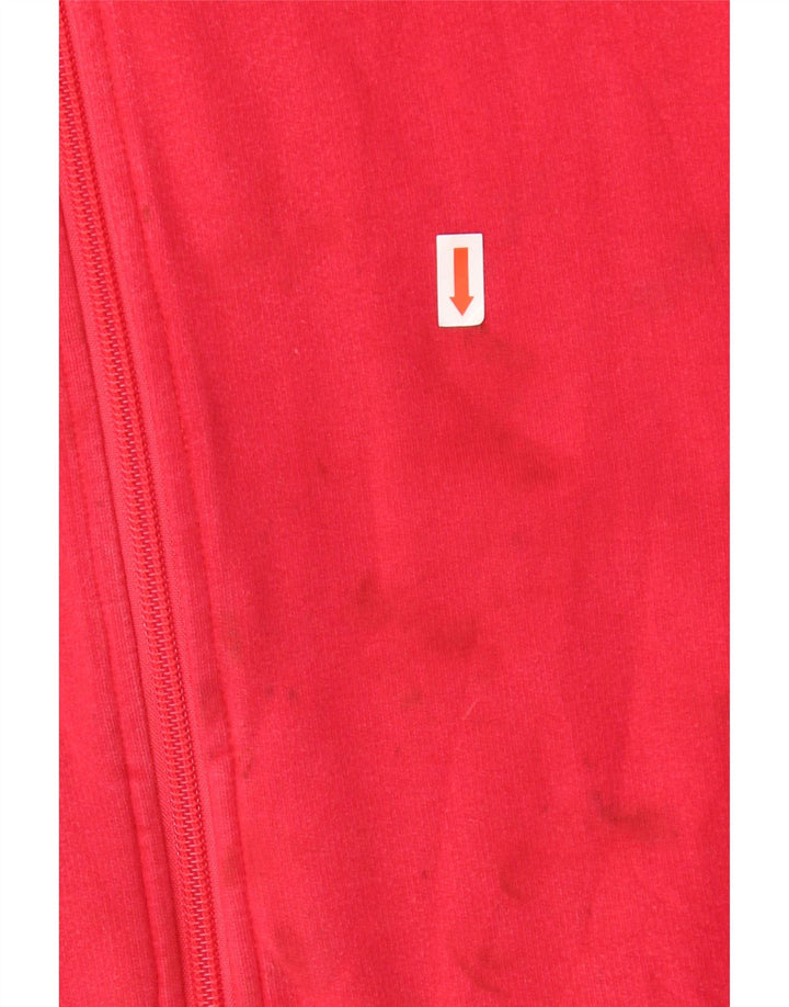 ADIDAS Veste de survêtement pour femme UK 12 Coton rouge moyen