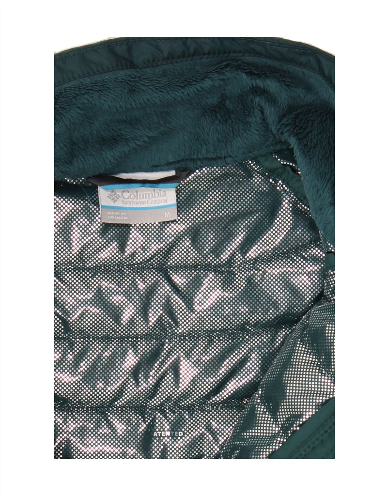 COLUMBIA Womens Padded Jacket UK 14 Medium Green Polyester Vintage Columbia and Second-Hand Columbia from Messina Hembry 