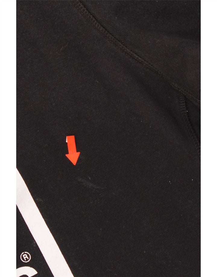 Adidas Sweat-shirt graphique pour homme en coton noir Taille L