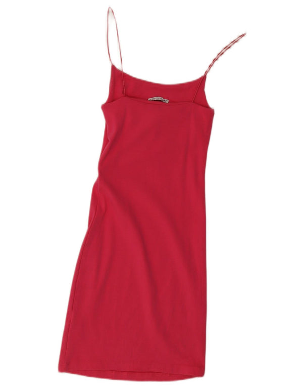 Zara Robe Slip Femme UK 8 Petit Coton Rose
