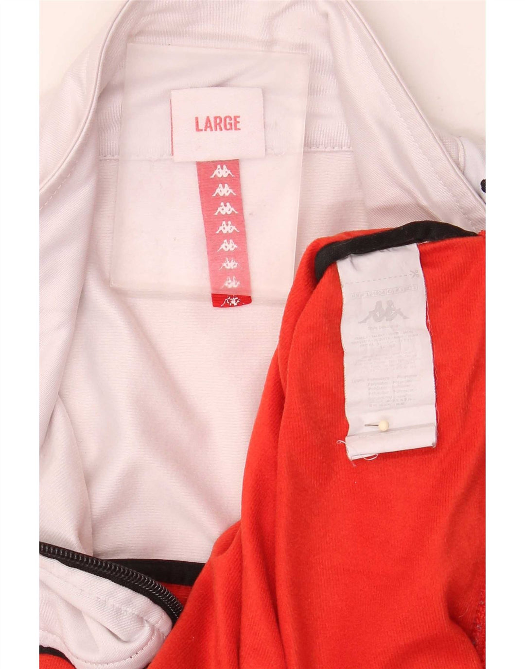 Kappa Veste de survêtement graphique pour femme UK 16 Large Rouge Colourblock